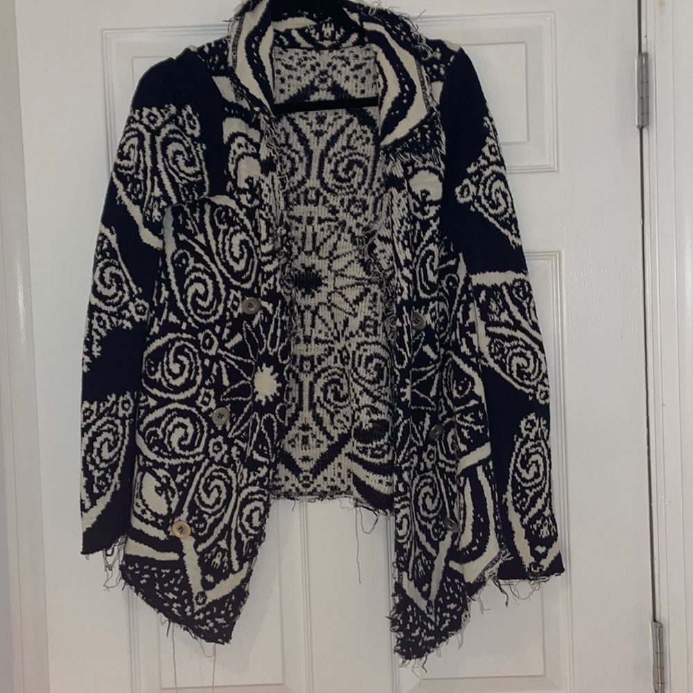 Free People distressed shacket